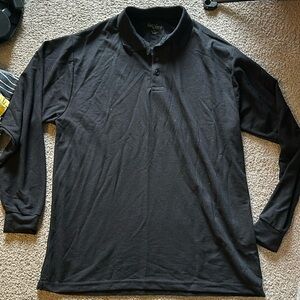 Black long sleeve polo large